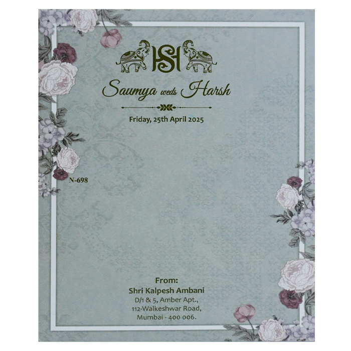 Soft Green Marriage Invitation-King of Cards