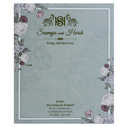 Soft Green Marriage Invitation-King of Cards