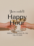 Cream Cocktail Glass Party Invitation-EINK0075