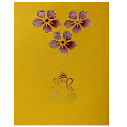 Gold Floral Wedding Invitation-KNCPM409