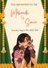 Pink Floral Mehndi Ceremony Invitation-AAMCI004