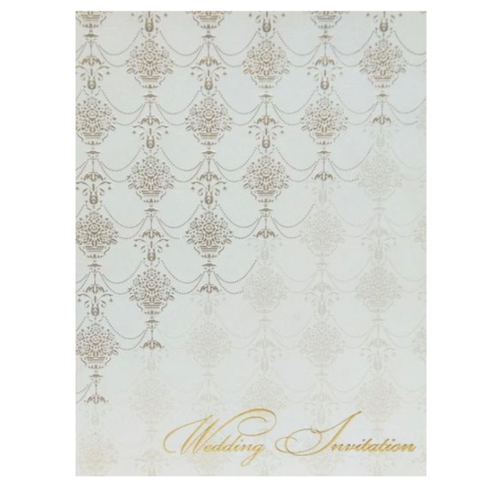 White Floral Invitation Card-King of Cards