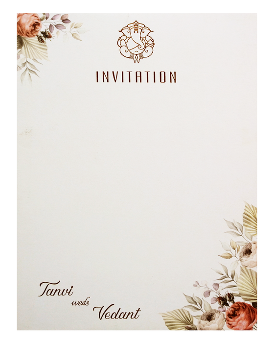 Cream Single Sheet Invitation-King of Cards