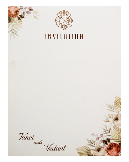 Cream Single Sheet Invitation-King of Cards