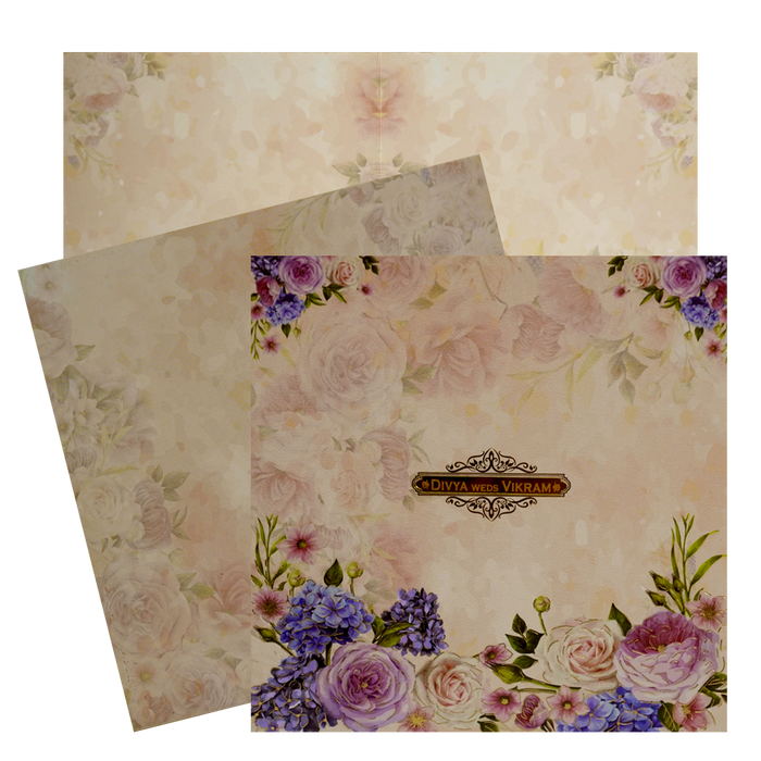 Light Peach Wedding Card-King of Cards