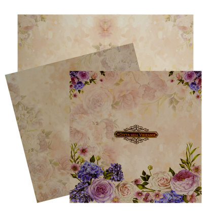 Light Peach Wedding Card-KNKD8105