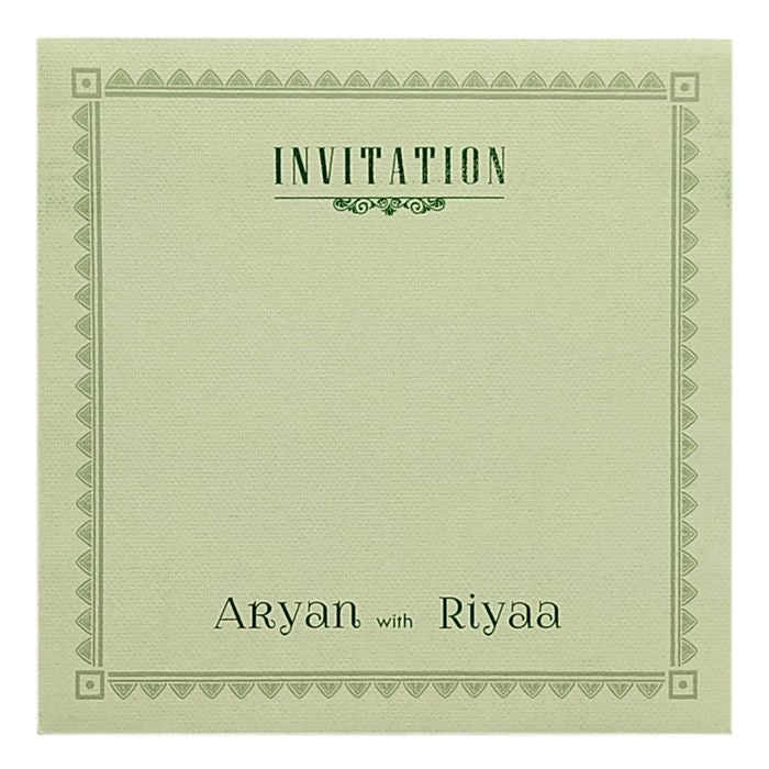 Pastel Green Single Sheet Invitation Card-King of Cards