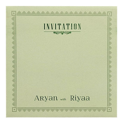 Pastel Green Single Sheet Invitation Card-King of Cards