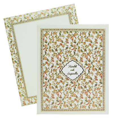 Lime Floral Pattern Marriage Card-King of Cards