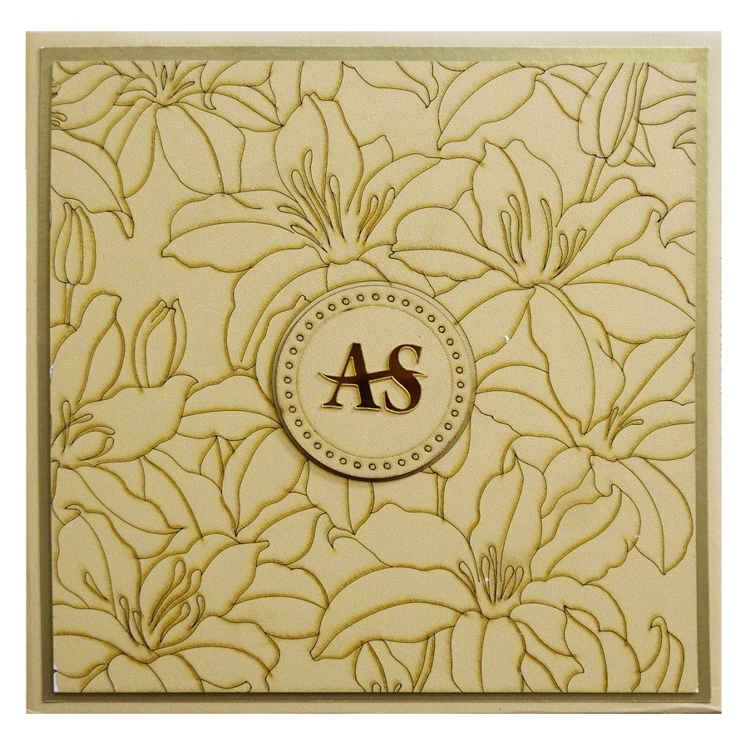 Light Peach Padded Invitation-KRC30450