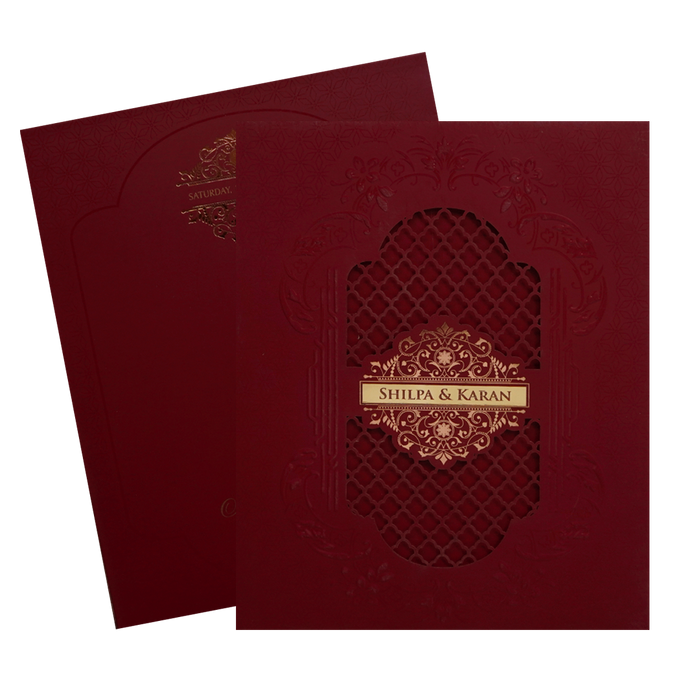 Grey MDF Wedding Card-King of Cards