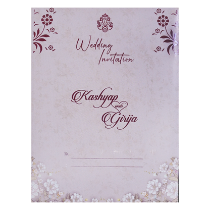 Lavender Floral Wedding Card-KSH73170