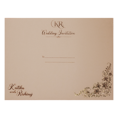 Pink Floral Padded Wedding Card-KSI64260