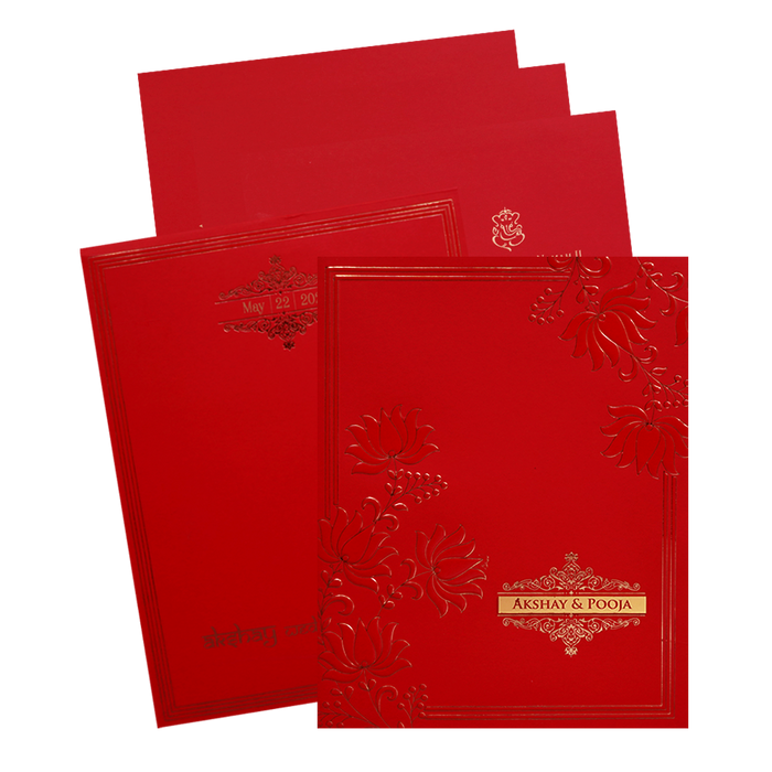 Red Floral Marriage Card-King of Cards