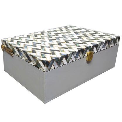 White And Grey Box Invitations-KBX0401