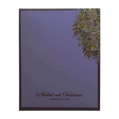 Purple Premium Padded Invitation Card-KPR24440