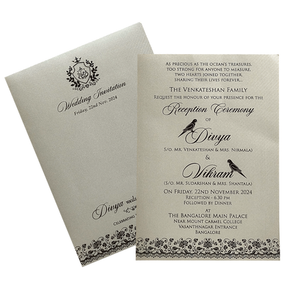 Grey Texture Single Sheet Invitation Card-King of Cards