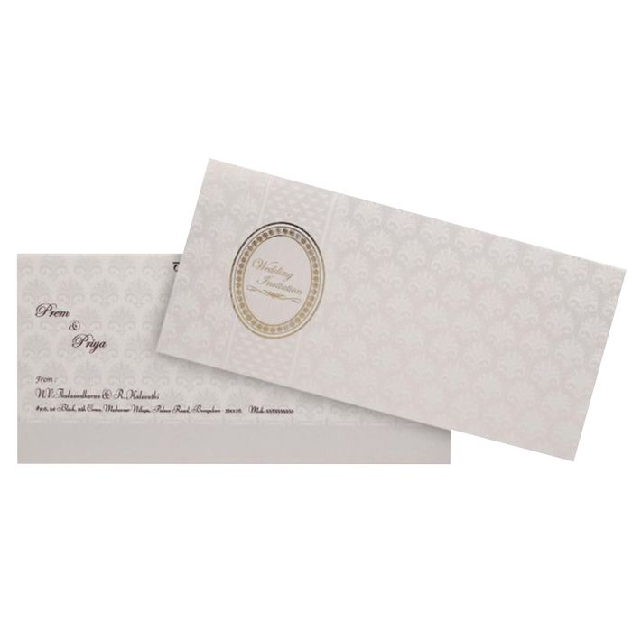 Beautiful Bloom Theme With Gold Foiling Wedding Card - KNK2775-King of Cards