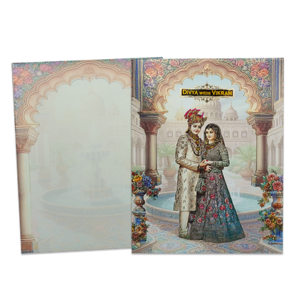 Palace Arch Couple Wedding Card-KNKJ1152