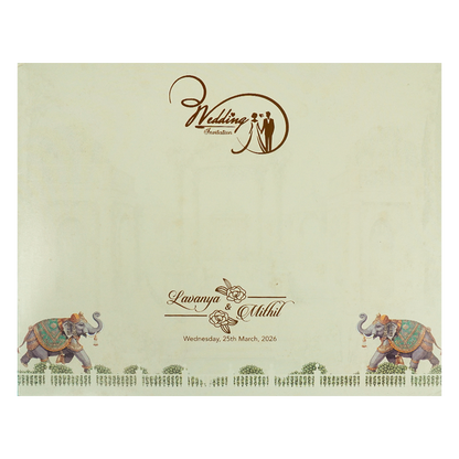 Royal Elephant Palace Wedding Card-KSSC2083