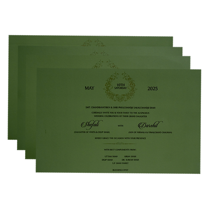 Lemon Grass Floral Marriage Card-King of Cards