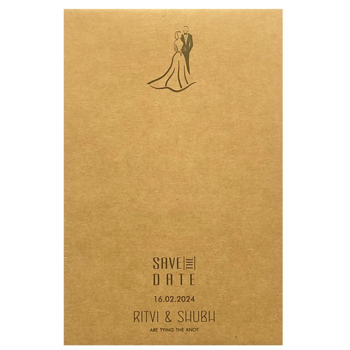 Brown Floral Design Invitation Card-King of Cards