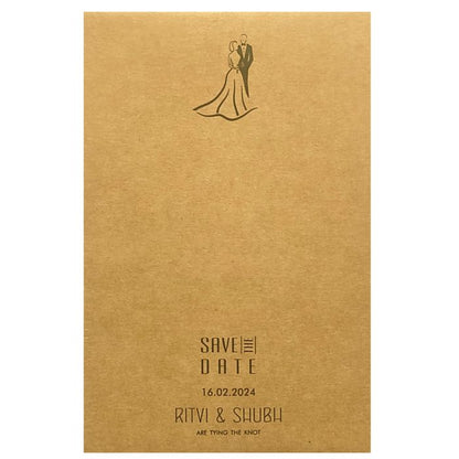 Brown Floral Design Invitation Card-King of Cards