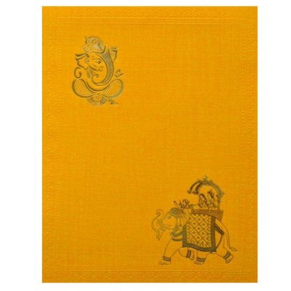 Orange Elephant Design With Ganesha-King of Cards