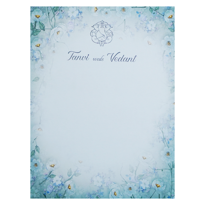 Soft Green Single Sheet Invitation-King of Cards