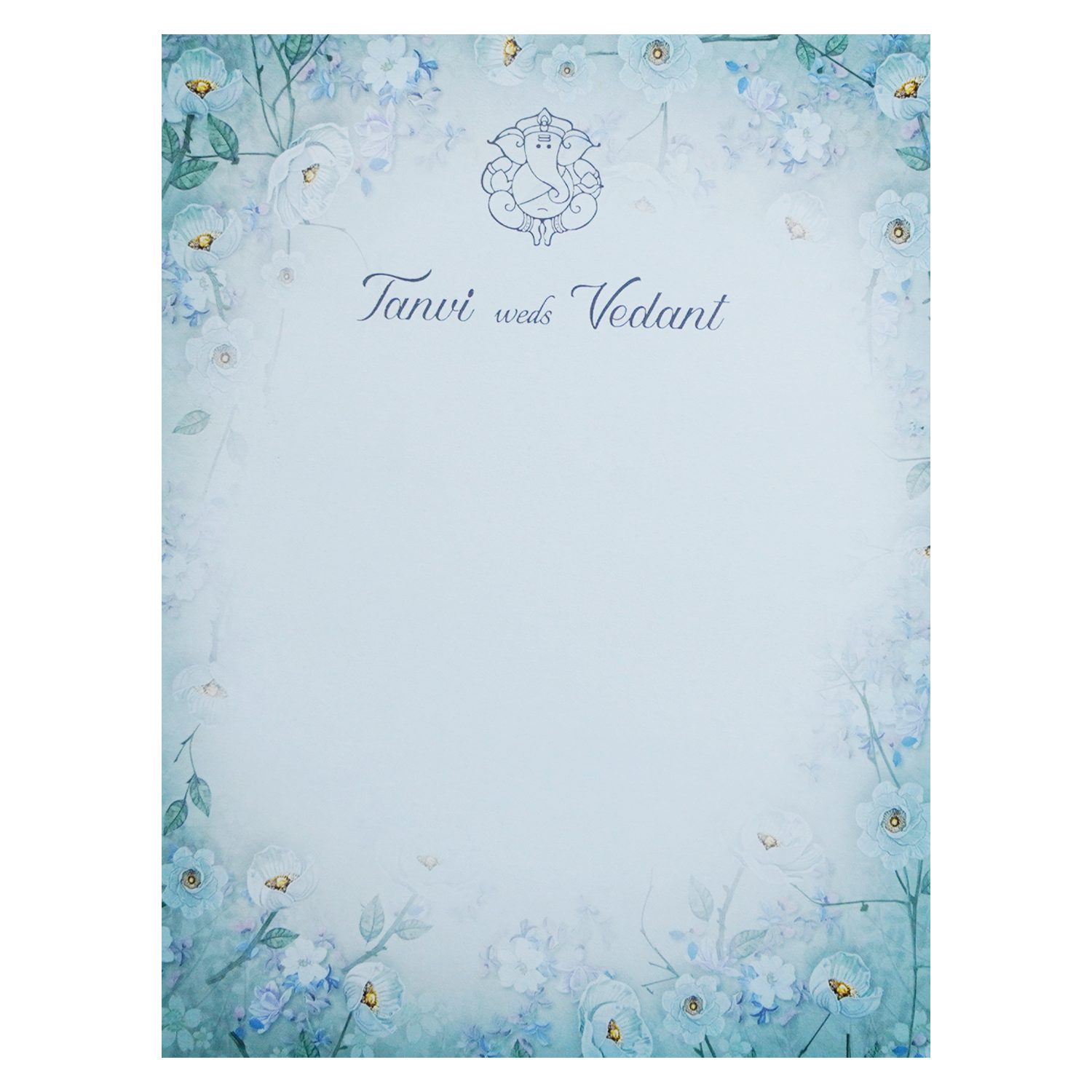 Soft Green Single Sheet Invitation-KRCS7490