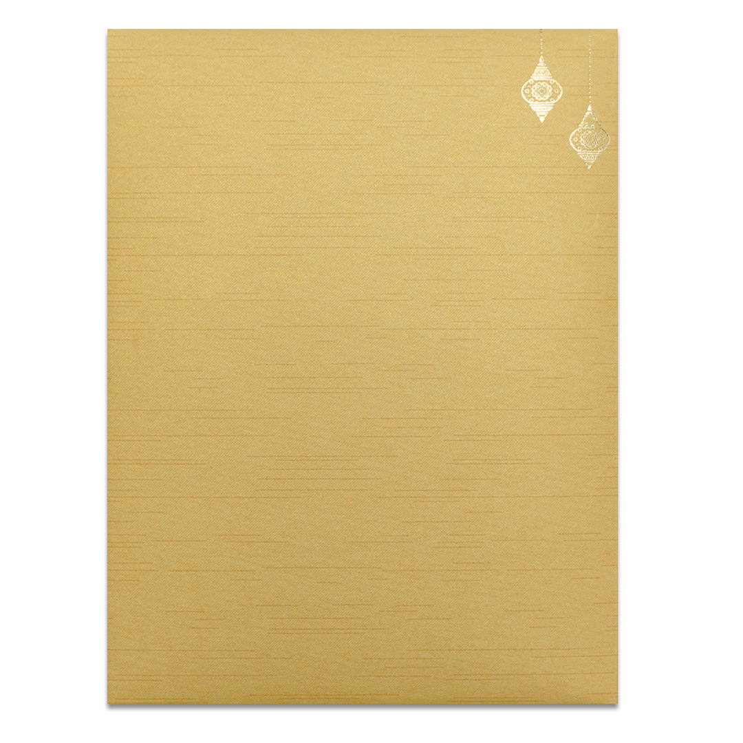 Golden Royal Elephant Arch Wedding Card-KNRM7083G