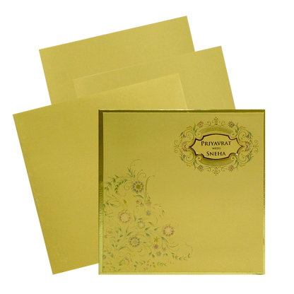 Celebrate in style with customized Golden Yellow Wedding Invitation Card Order now! ?WhatsApp Support ?Express Delivery.