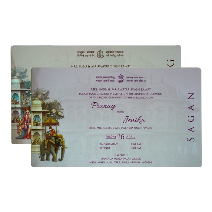 Grey Royal Wedding Padded Card-King of Cards