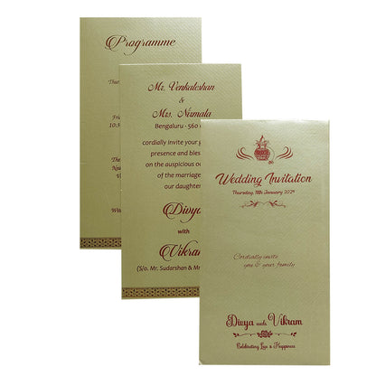 Sliver Grey Single Invitation Card