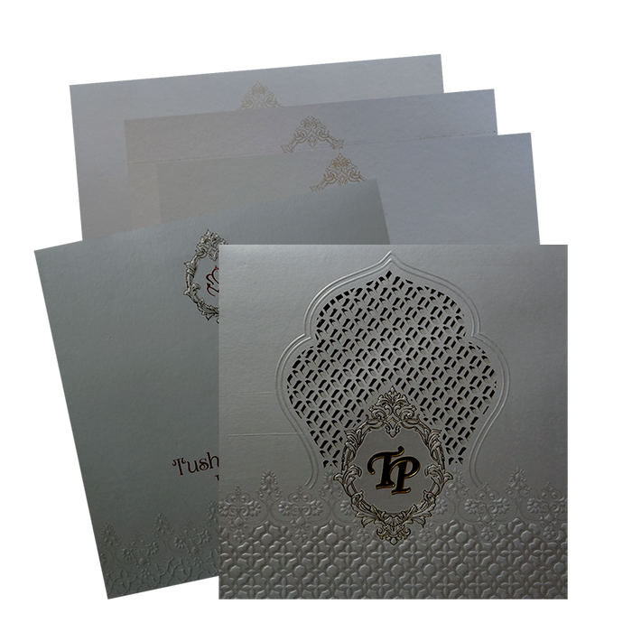 Light Grey MDF Wedding Card-King of Cards