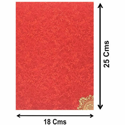 Red Metallic Balaji Padmavathi Invite In Gold Foiling-KNCM34RM-King of Cards