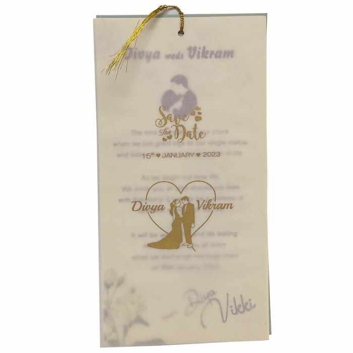 Green Laser Cut Invitation Card-Knp7006g-King of Cards