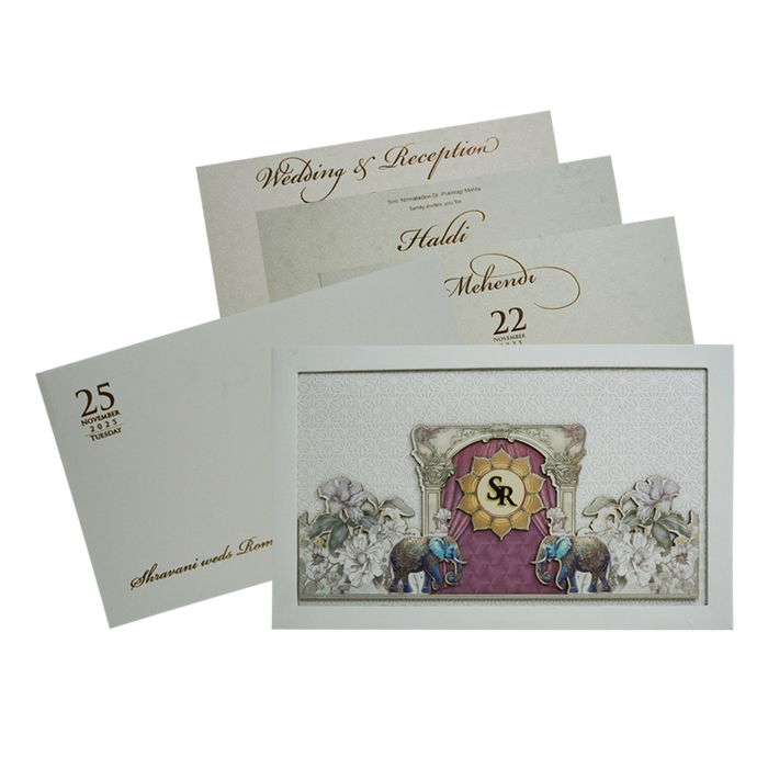 White Padded MDF Marriage Card-King of Cards