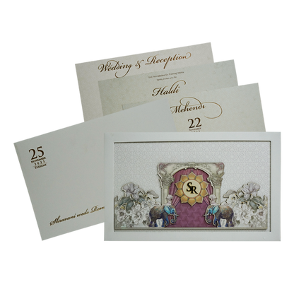 White Padded MDF Marriage Card-King of Cards