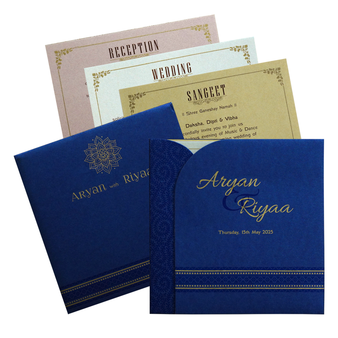 Dark Blue Door Wedding Invitation-KRC30111