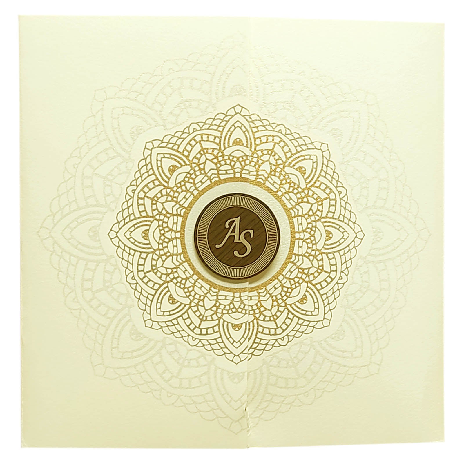White Ganesha Invitation Card-KRC29132