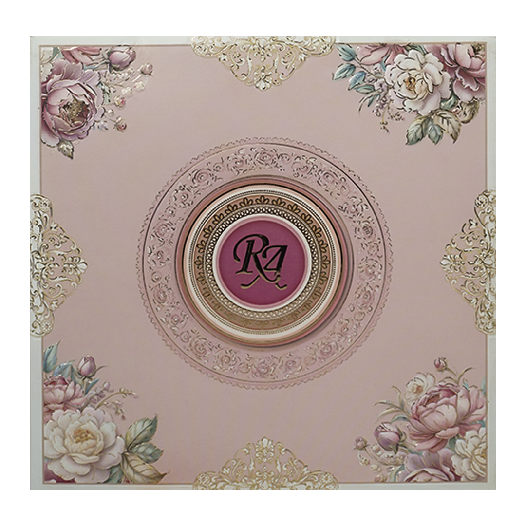 Pink Floral Wedding Invitation Box - KSI64270