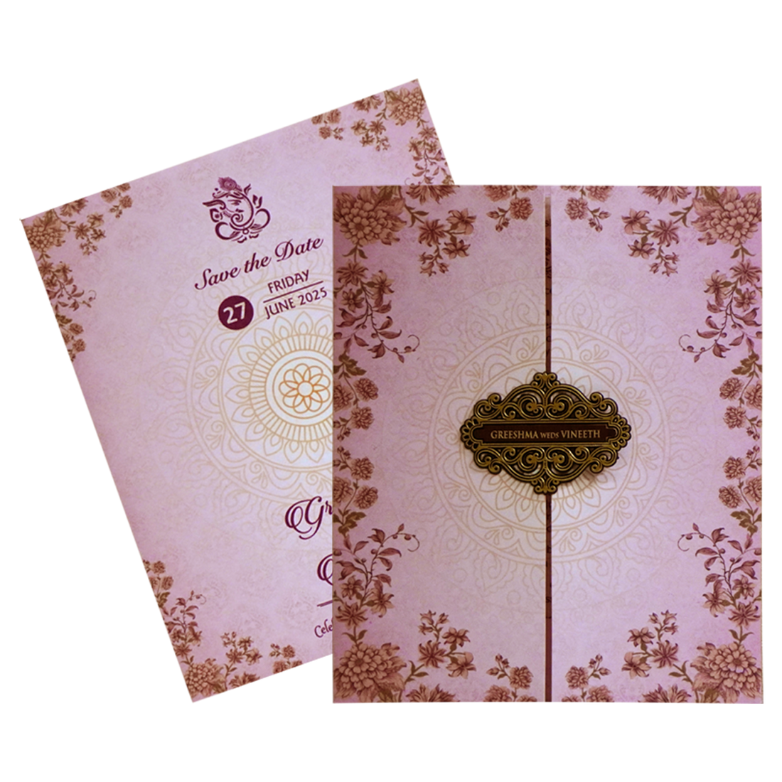 Pastel Pink Wedding Invitation-KVN06930