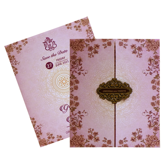 Pastel Pink Wedding Invitation-King of Cards