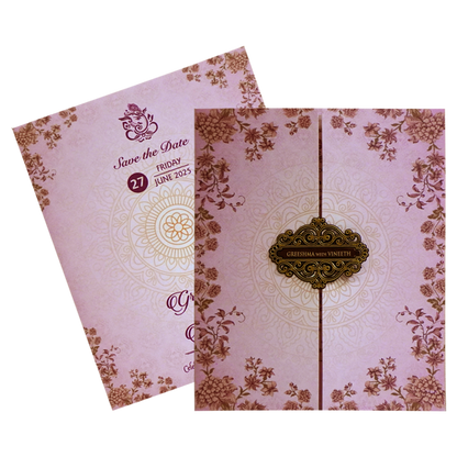 Pastel Pink Wedding Invitation-King of Cards