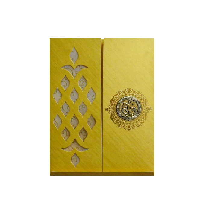 Gold Striking Laser Cut Wedding Card-King of Cards