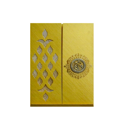 Gold Striking Laser Cut Wedding Card-King of Cards