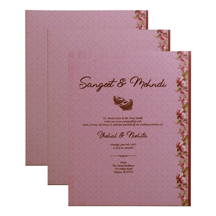 Dark Maroon Premium Invitation Card-King of Cards