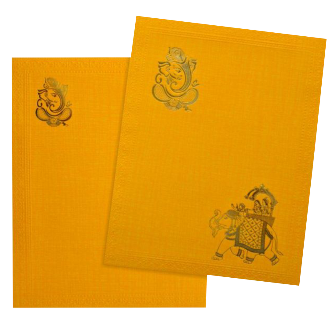 Orange Elephant Design With Ganesha-KNK50031