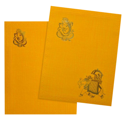 Orange Elephant Design With Ganesha-King of Cards